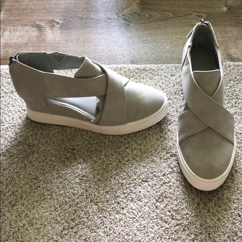 Grey Wedged Heels